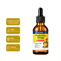 Gouttes Probiotiques pour Enfants 60ml Marque Blanche au Gingembre, Formule Douce Favorisant la Santé Digestive et l'Équilibre des Bonnes Bactéries