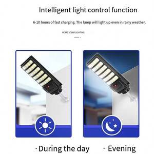 Lampadaire solaire extérieur 600W 800W 1000W, <span class=keywords><strong>batterie</strong></span> haute capacité, tout-en-un, lampadaire solaire LED intégré - Product Image 2
