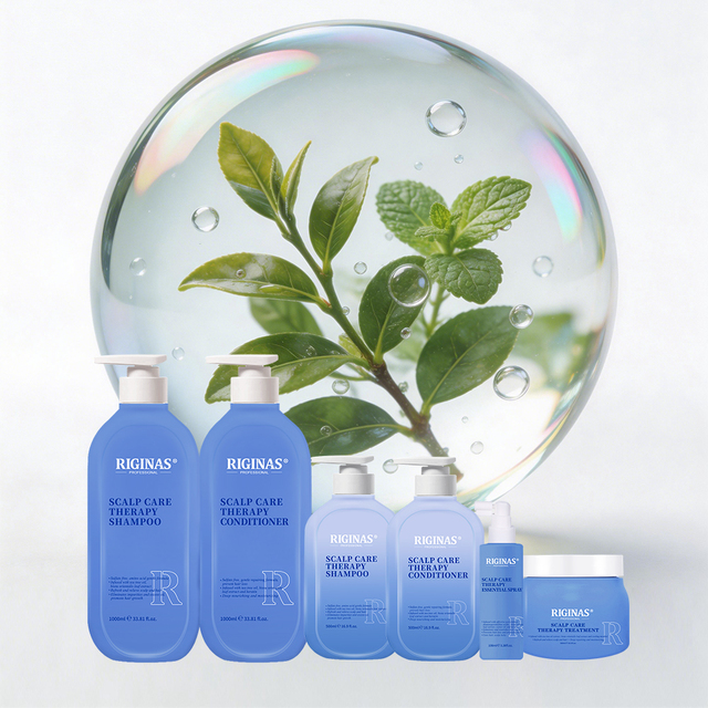 Riginas Private Label Scalp Care Tea Tree Oil Cream Shampoo & Conditioner-Deep Cleansing & Refreshing Formula for All Hair Types