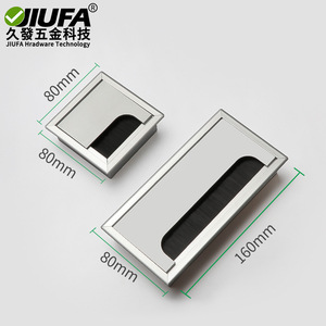 Boîte à câbles en alliage d'aluminium, couvercle de bureau rectangulaire, bande brossée, organisateur mural de bureau, durable, minimaliste DF-3949 - Product Image 3