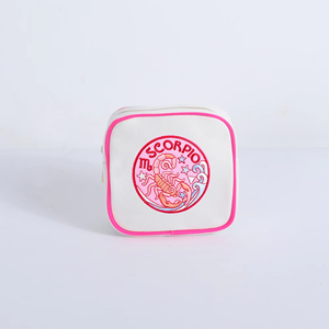 Borsa per il trucco di tela di zodiaco su misura per il ricamo di astrologia di grande capacità <span class=keywords><strong>oroscopo</strong></span> viaggio per articoli da toeletta sacchetti regalo per le donne degli uomini - Product Image 5
