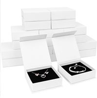 Boîte cadeau haut de gamme en carton pour bijoux, avec pelliculage brillant et revêtement UV, pour colliers, bracelets, boucles d'oreilles et bagues
