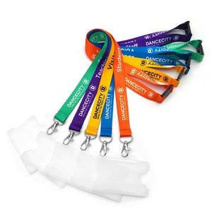 Manufacturer Custom Promotional Gift Design Your Brand Logo Neck Straps <b>Polyester</b> <b>Lanyard</b> With Card Holder - Product Image 1