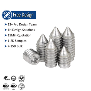 Tornillos de Fijación sin Cabeza Personalizados M2 M3 de Acero Inoxidable, Tornillos Phillips Cruzados con Punta Cónica - Product Image 1