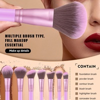 Ensemble de 55/39 pinceaux de maquillage professionnels pour le visage et les yeux, kit complet de lavage du visage, pinceaux en fibres synthétiques, manches en plastique, houppettes