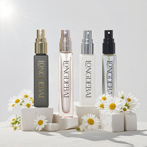 New Arrival Custom Refill Perfume Spray <b>Bottle</b> Mini <b>10ml</b> Portable Square Small Empty Glass Perfume <b>Bottle</b> with Plastic Lids - Product Image 4