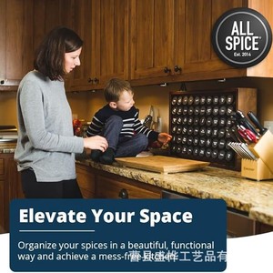 All <b>Spice</b> Wooden <b>Spice</b> <b>Rack</b> 3 Tier Multi Function Kitchen Storage Organizer <b>For</b> Condiment Bottles And <b>Jars</b> - Product Image 3