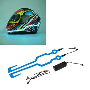 Bande lumineuse pour casque, <span class=keywords><strong>autocollant</strong></span> lumineux LED, lumineux dans le noir, étanche, panneau EL <span class=keywords><strong>clignotant</strong></span> pour casque - Product Image 1