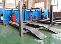 Pont élévateur hydraulique à 4 montants avec vérin roulant, capacité 4000 kg, pour garages automobiles et ateliers