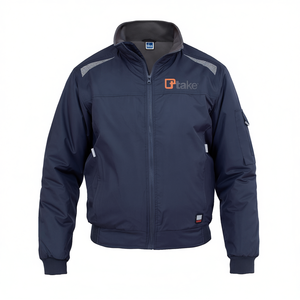 เสื้อแจ็คเก็ตบอมเบอร์ทรงปกติ สีกรมท่า สำหรับทำงาน ผู้ชาย ไซส์ M - Product Image 2