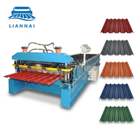 Línea de Doblado en Frío para Paneles de Techo Trapezoidales de Una Sola Capa Lian Nai, Cizalla de Precisión Accionada por Servomotor