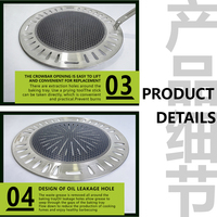 Plaque de cuisson coréenne en fonte d'aluminium avec revêtement marbré, grille de barbecue ronde en acier inoxydable antiadhésive de qualité commerciale