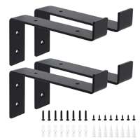 Support mural pliable en forme de L MYQ JYQ-34, en métal, personnalisable, noir, blanc, argent, flottant, OEM, surface en acier