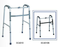 Déambulateur médical SUNCARE pour personnes âgées avec frein à disque, certifié CE, cadre en alliage d'aluminium, conception pliable avec marchepieds pour la mobilité