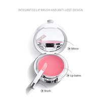 Baume à lèvres magique à changement de température, marque privée, gelée transparente, hydratant aux fleurs, brillant à lèvres rose pour la vente en gros