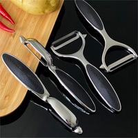 Dubbele stijl zinklegering fruit schiller met draaibare mesjes, antislip handvat, fruit- en aardappelschiller, keuken gadget