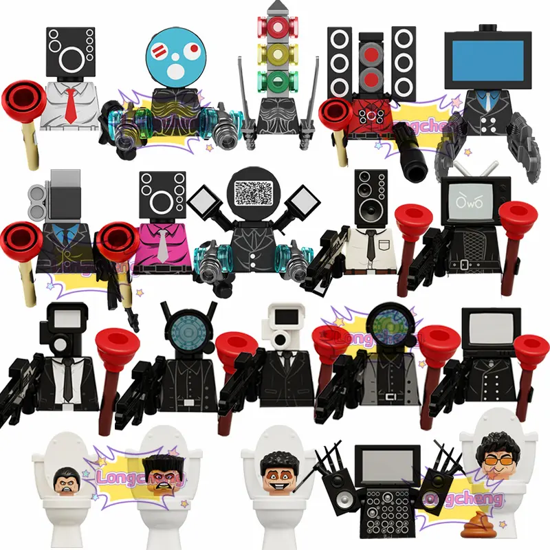 KF6203 populer permainan seri Cameraman TV Man bata Action figure DIY blok bangunan set Model mainan untuk anak-anak