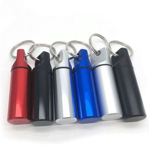 High Quality <b>Mini</b> Pocket, Container Waterproof Aluminum Medicine Pill Box Case <b>Bottle</b> Holder Pill <b>Bottle</b> Keychain/ - Product Image 1