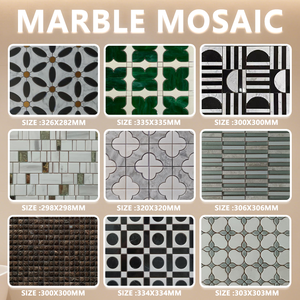 <span class=keywords><strong>Mosaico</strong></span> de Mármol de Bajo Precio, <span class=keywords><strong>Mosaico</strong></span> 3D de Lujo, <span class=keywords><strong>Mosaico</strong></span> de Mármol Moderno con Color Personalizado para Baño - Product Image 3