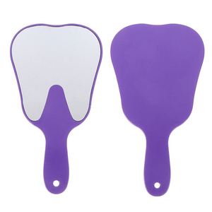High Quality Dental Equipment Dental Clinic Cosmetic <b>Mirror</b> Gifts Colorful <b>Plastic</b> Dental Handheld Tooth-shaped Mouth <b>Mirror</b> - Product Image 4