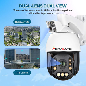 Câmera de Segurança WERYSAFE <span class=keywords><strong>Ptz</strong></span> Dome 12mp com Zoom de 20x, Visão Noturna de 100m, Rastreamento Automático, Câmera de Segurança Externa IP Remota Poe 360 Graus - Product Image 2