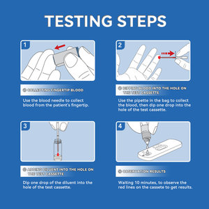 Prueba Rápida en Cassette para Detección <span class=keywords><strong>de</strong></span> Enfermedades Infecciosas, Combo POCT HCV HIV1/2 TP HBsAg, Multiobjetivo, 1 Unidad - Product Image 4