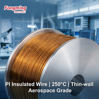 Harga Pabrik 250C Kabel Poliimida Berinsulasi PI Dinding Tipis 24-10 AWG Ringan Kelas Aerospace & Medis Pemanas 300V