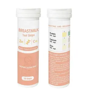 Tira de prueba de nutrición Beast Milk, tira de prueba de calidad de la leche materna, prueba de calcio, hierro y zinc