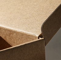 Boîte d'expédition en carton ondulé extra épais avec logo personnalisé en relief, doublure en éponge, matériaux recyclés écologiques et pelliculage mat pour