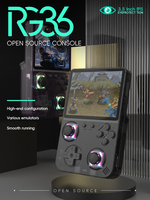 Console portable DATA FROG RG36 64G avec éclairage RVB, lecteur vidéo de poche, compatibilité 21 émulateurs, ARK 2.0 filaire SNES GB GBC MD