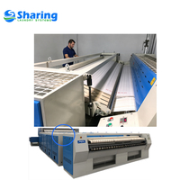 Machine d'alimentation automatique industrielle pour blanchisserie d'hôtel et d'hôpital, marque Sharing Brand, largeur d'alimentation maximale 3300 mm, 380 V triphasé