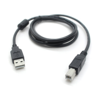 Goochain Bestseller USB 2.0 A-zu-B Druckerkabel 1,5M Schwarz PVC USB-A-Stecker auf USB-B-Stecker Datenübertragungskabel 24AWG
