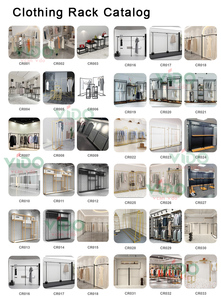 High-end Gold Boutique Metal Stainless Steel Clothing Shop <strong>Display</strong> Rack <strong>Wall</strong> <strong>Mounted</strong> Clothes Store Rack Furniture - Product Image 4
