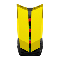 Boîtier de PC de bureau ATX Full Tower 240 mm avec panneau latéral en verre transparent, compatible avec le refroidissement liquide, micro ATX, tours d'ordinateur de jeu de forme spéciale