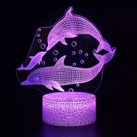 Lampe LED à 16 couleurs changeantes, logo personnalisé, lampe acrylique 3D à effet d'illusion, cadeau, lampe de chevet pour chambre à coucher