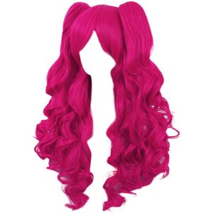 Peluca de Cosplay de Anime Pinkie Pie, Peluca Larga Rizada, Cola de Caballo Doble <span class=keywords><strong>Estilo</strong></span> Lolita, My Little <span class=keywords><strong>Pony</strong></span>, Hecha a Máquina <span class=keywords><strong>con</strong></span> Fibra Resistente a Altas Temperaturas - Product Image 2