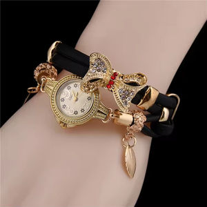 Reloj de pulsera de cuarzo para mujer, bonito reloj Vintage con diamantes de imitación, ropa de boda - Product Image 1