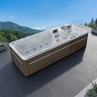 VIRLUX Luxus-Schwimm-Spa mit 55 Hydrotherapie-Düsen und Touch-Panel-Steuerung für Erwachsene, Wellness zu Hause und umweltfreundliche Entspannung