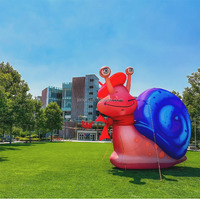 Modèle animal gonflable d'escargot gonflable décoratif de beauté de terre pour la décoration de paysage