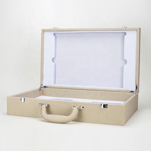 Sang trọng lớn gỗ PU da ngăn kéo hộp quà Tặng vali da tùy chỉnh sang trọng hộp quà tặng bao bì cho Burner bakhoor rượu vang - Product Image 3