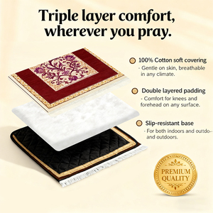 <span class=keywords><strong>Tapis</strong></span> <span class=keywords><strong>de</strong></span> <span class=keywords><strong>prière</strong></span> ergonomique islamique épais et <span class=keywords><strong>orthopédique</strong></span> personnalisé pour couple, avec nom, vente en gros, en vrac - Product Image 3