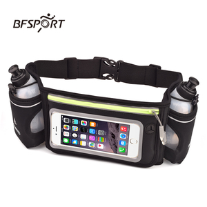नए फैशन नियोप्रोन इलास्टिक वाटर रेपेलेंट टचस्क्रीन विंडो आउटडोर खेल दो बोतलों कमर पैक चलाने वाले बेल्ट बैग - Product Image 1