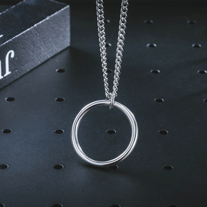 Craft Wolf Stainless Steel <strong>Chain</strong> Ring Shape Necklace Fahion Jewelry for Men's Style Wholesale Plant <strong>Design</strong> Jewelry <strong>Factory</strong> - Product Image 3