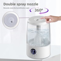 Diffuseur d'arômes ultrasonique en plastique personnalisable grande capacité, humidificateur à remplissage par le haut, fonction minuterie, veilleuse, arrêt automatique