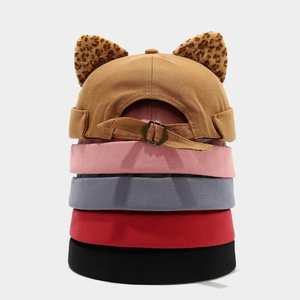 Gorro artístico, fresco y elegante con estampado <span class=keywords><strong>de</strong></span> leopardo y orejas, gorro <span class=keywords><strong>de</strong></span> marinero <span class=keywords><strong>de</strong></span> moda para mujer, estilo chino. - Product Image 2