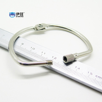Anillo de almacenamiento de cinta de papel de almacenamiento al por mayor de 2,5 pulgadas Clip de tornillo de apertura en forma de D plateado
