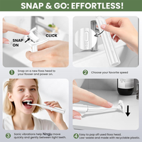 Hydropulseur électrique de vibration de 5 vitesses portatives imperméables rechargeables de conception unique pour la plaque dentaire orale efficace d'indentermal