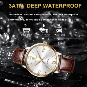 POEDAGAR 826 Luxury Business Wristwatch Luminous <b>Waterproof</b> Date Leather <b>Men's</b> <b>Watch</b> Fashion Quartz <b>Watches</b> For <b>Men</b> Reloj Hombre - Product Image 3