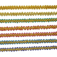 Ruban tressé en dentelle dorée de 8 mm, petit modèle, pour la couture de vêtements, accessoires de couture DIY, garnitures en dentelle tressée pas chères pour costumes
