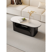 Table basse de luxe en fer, double semi-cercle, moderne, minimaliste, décorative, multifonctionnelle, écologique, pour petit salon domestique